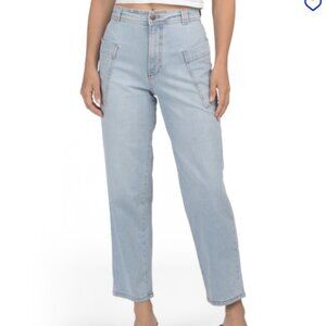 NEW JOE'S Barrel Leg Jeans With Patch Pockets IN Light Wash for women 1225 6m3